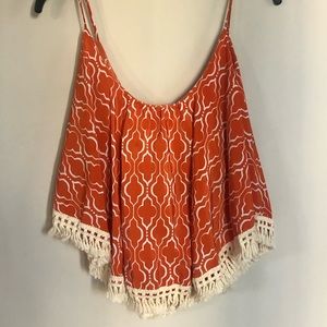 Cute Orange Crop Top